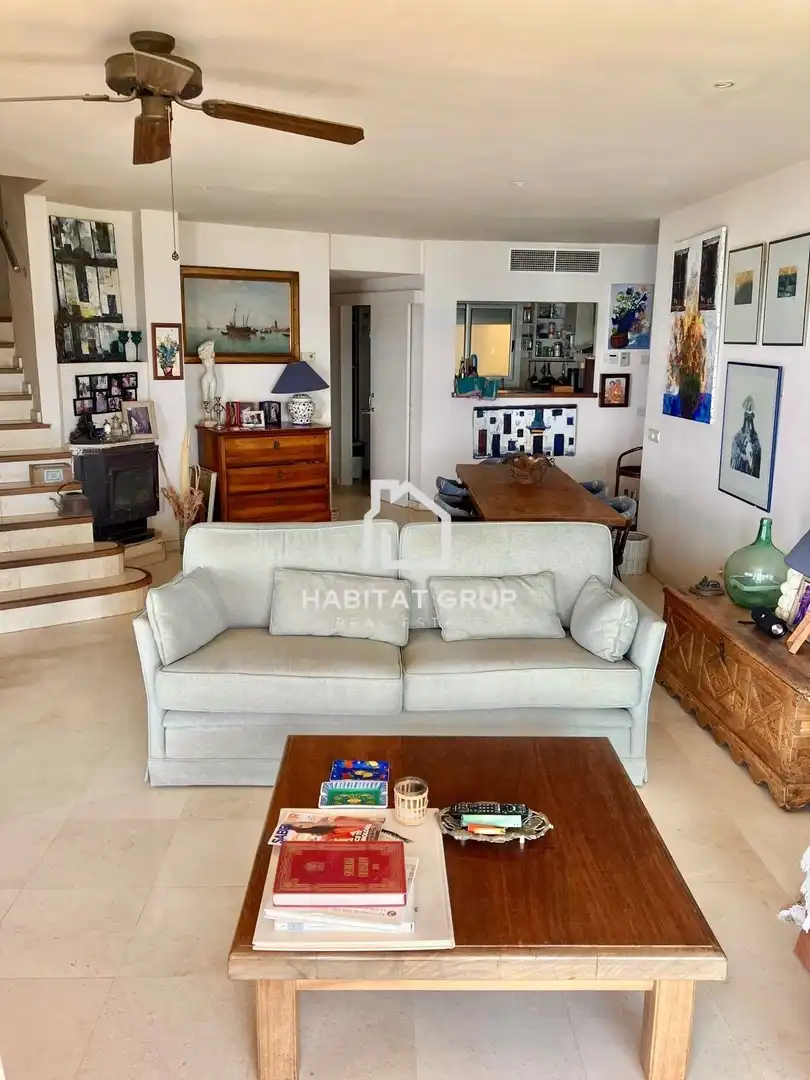 Living room of Flat for rent in Sant Antoni de Portmany  with Air Conditioner, Heating and Terrace