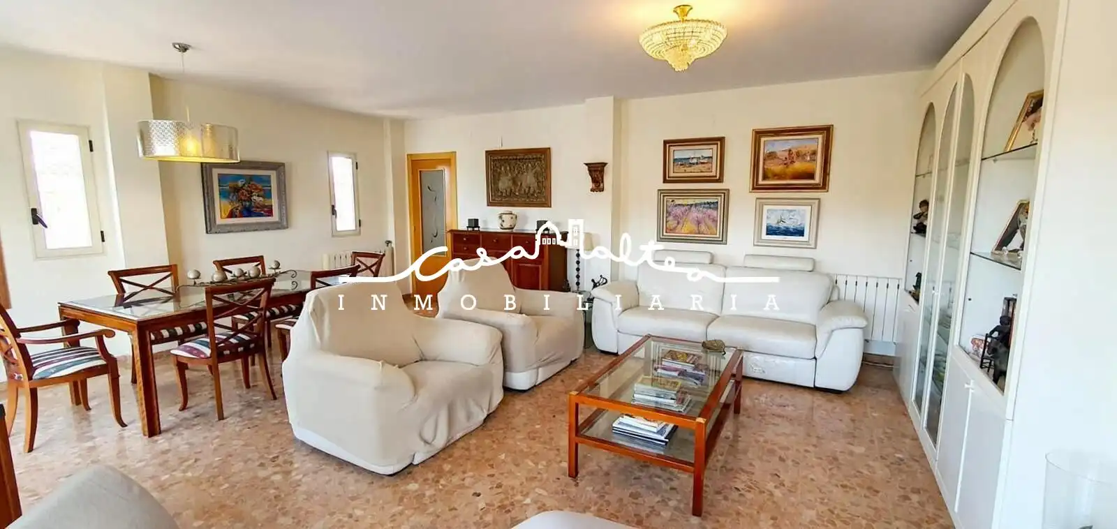 Sala de estar de Casa o chalet en venta en L'Alfàs del Pi con Aire acondicionado, Jardín privado y Terraza