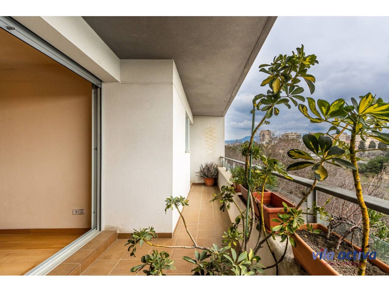 Balcony of Flat for sale in Terrassa  with Air Conditioner, Heating and Parquet flooring