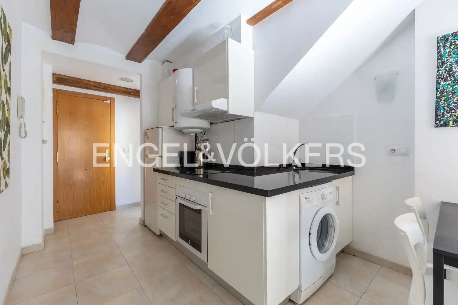 Kitchen of Flat for rent in Valencia  with Air Conditioner, Heating and Terrace