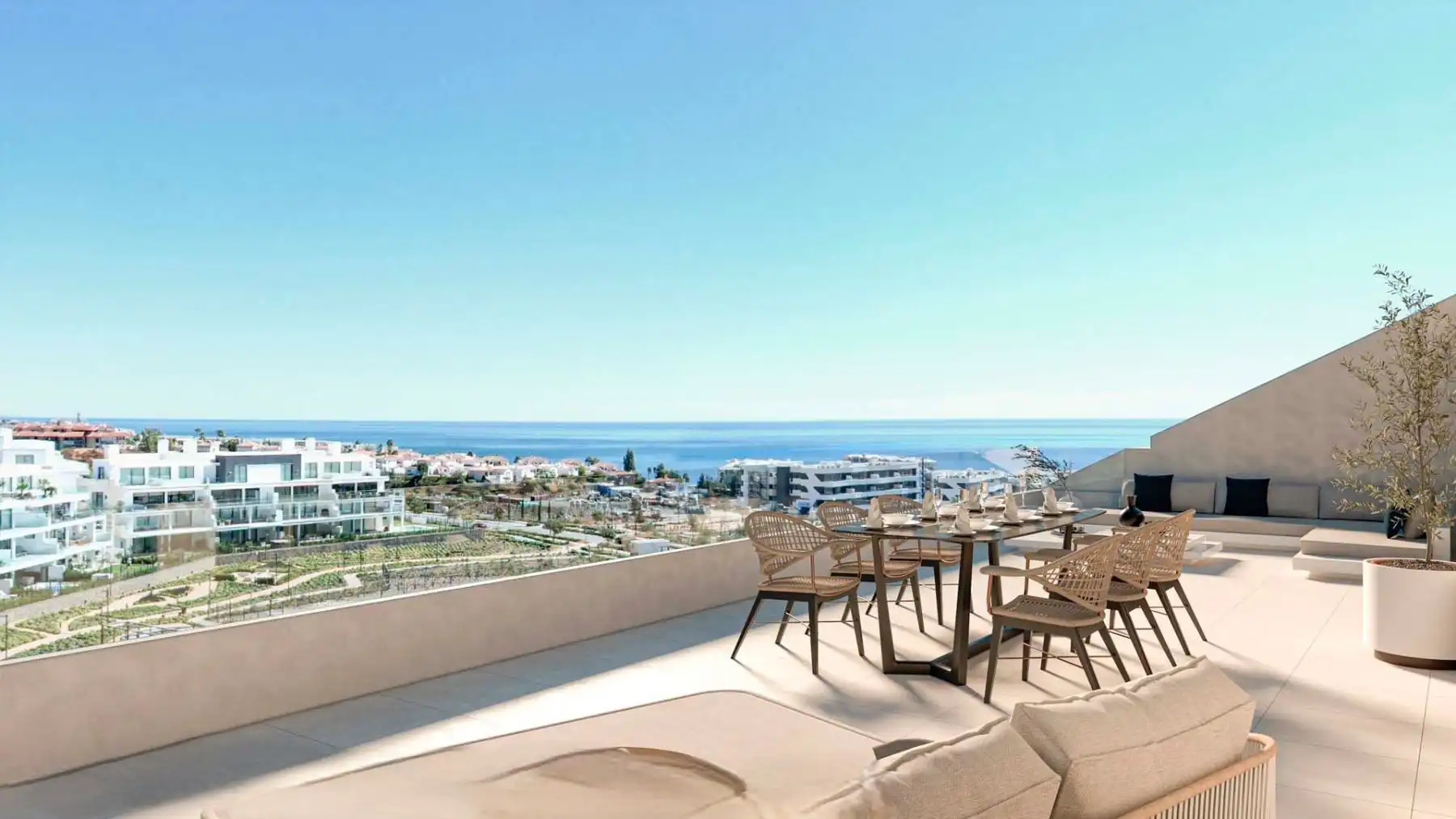 Terrasse von Dachboden zum Verkauf in Fuengirola mit Gemeinschaftspool