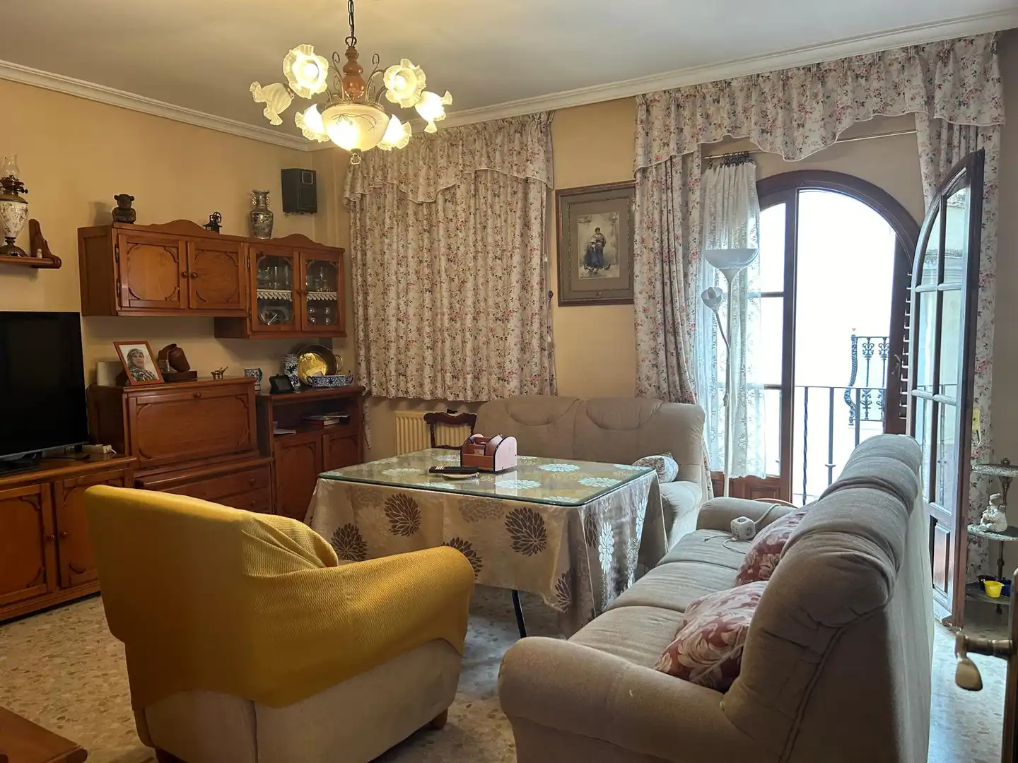 Wohnzimmer von Wohnung zum Verkauf in Almendralejo mit Klimaanlage, Terrasse und Möbliert