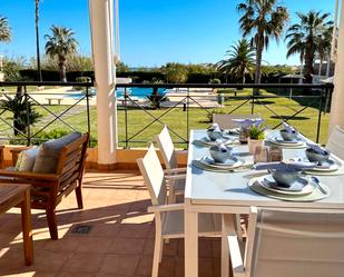 Terrace of Apartment to rent in Oliva  with Air Conditioner, Heating and Private garden