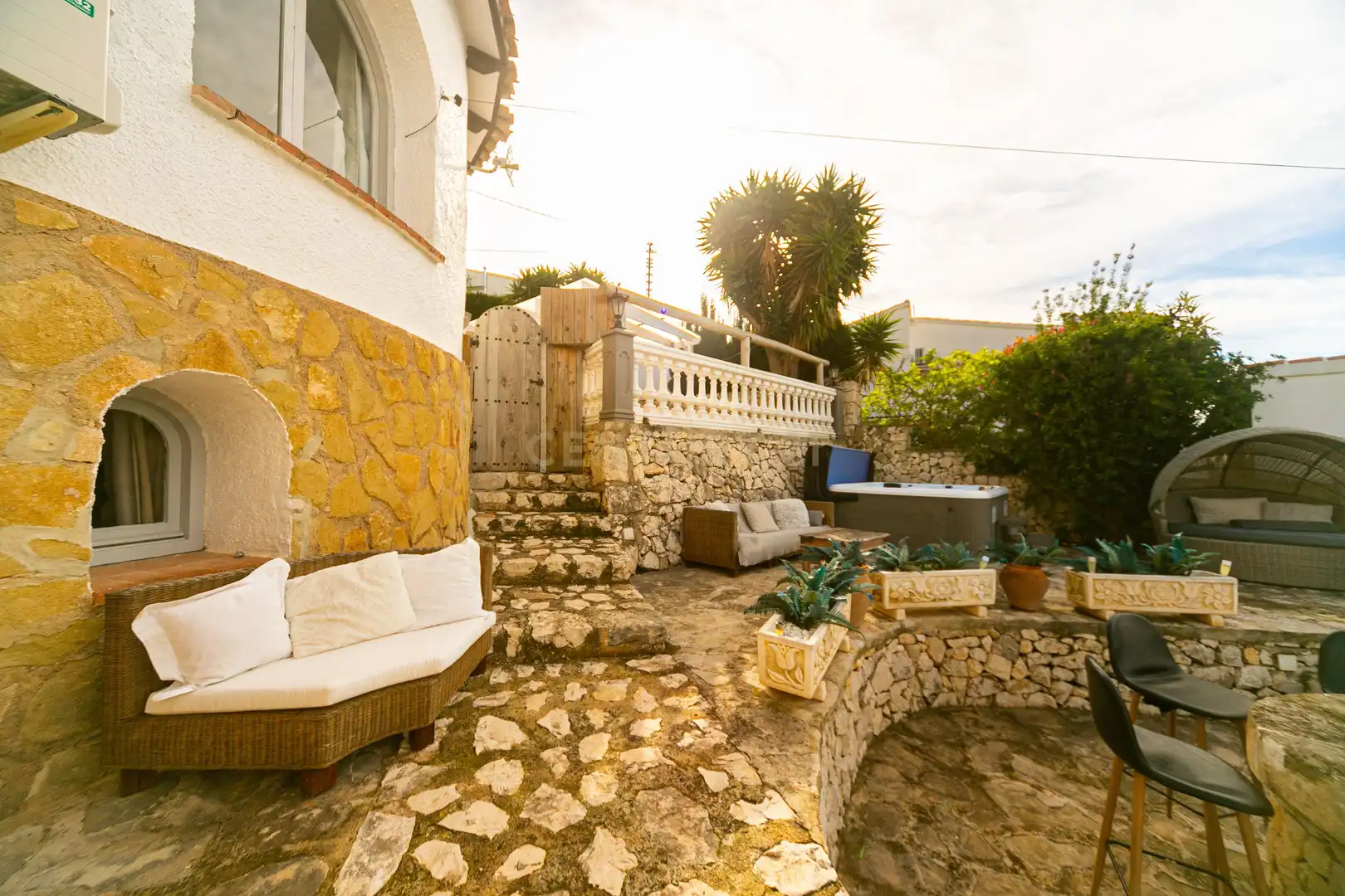Terraza de Apartamento de alquiler en Benissa con Aire acondicionado, Trastero y Piscina
