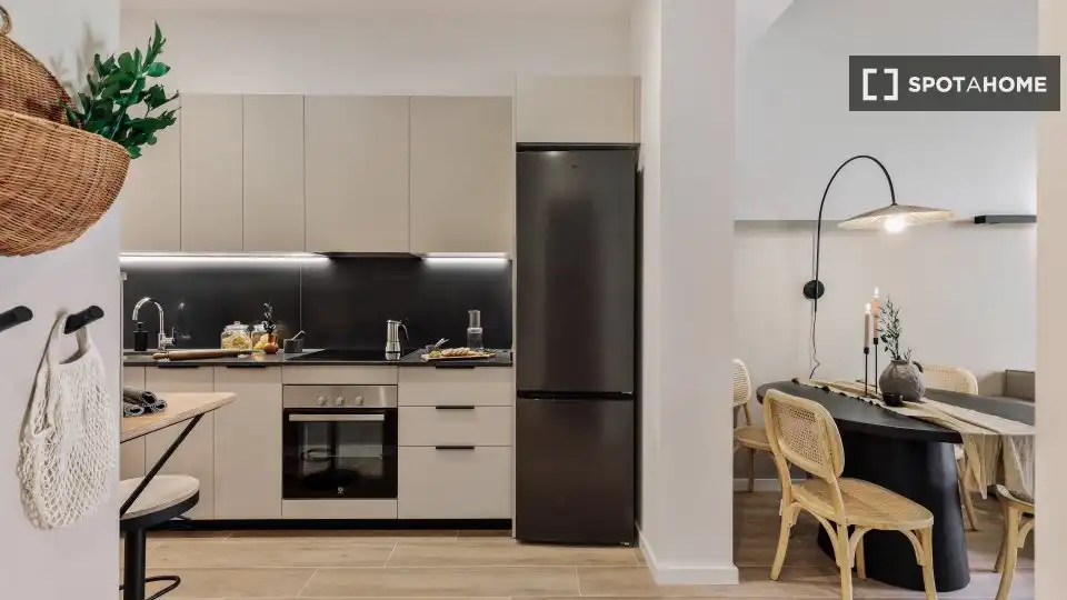 Cocina de Piso de alquiler en Barcelona con Aire acondicionado, Calefacción y Amueblado