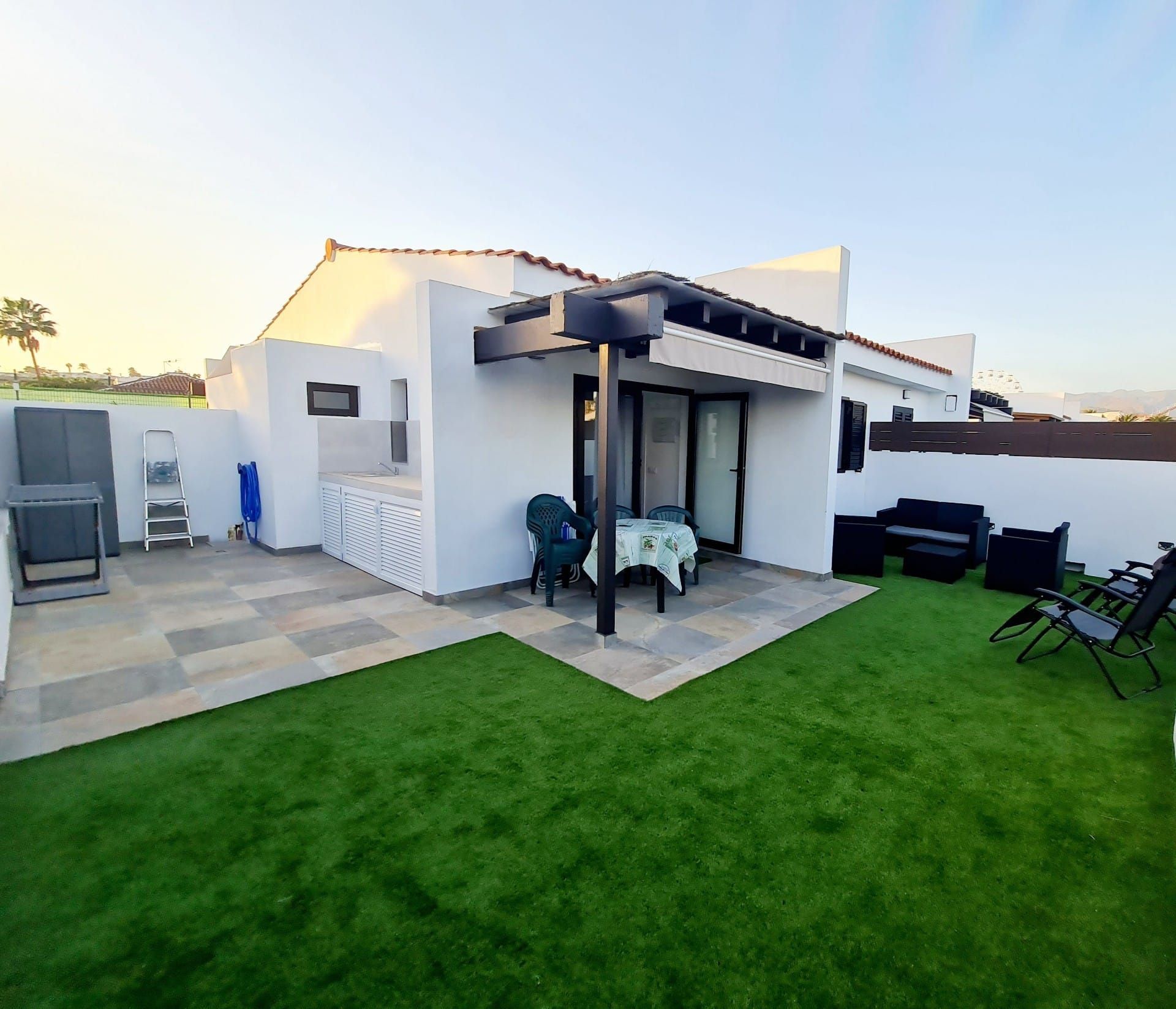 Terrace of House or chalet to rent in San Bartolomé de Tirajana  with Air Conditioner, Private garden and Terrace