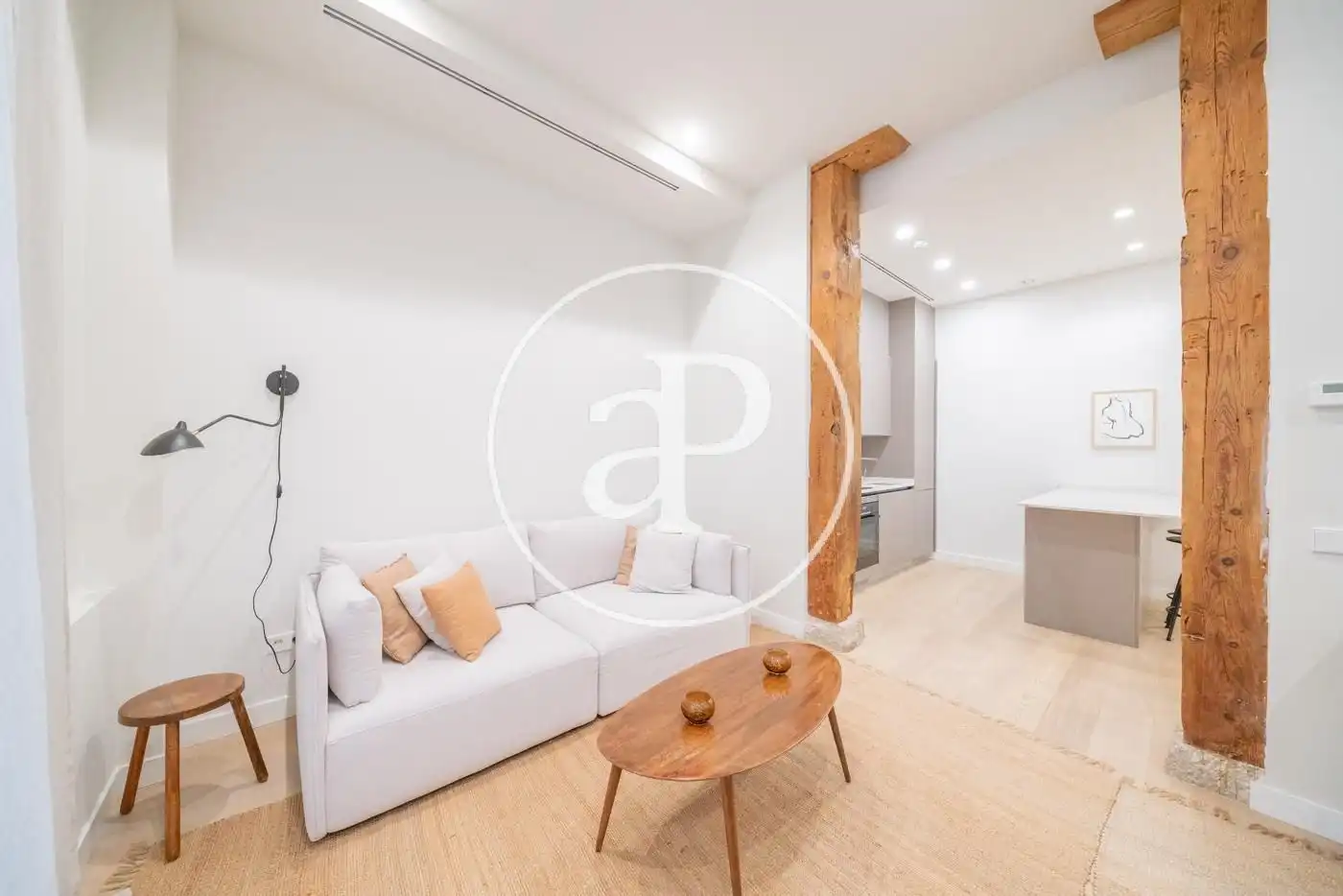 Living room of Flat for rent in  Madrid Capital  with Air Conditioner, Heating and Private garden