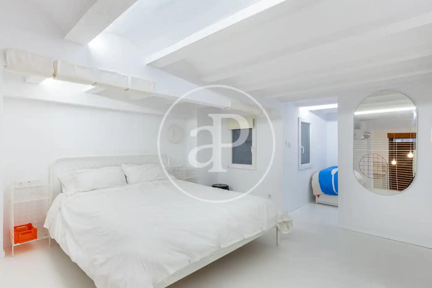 Dormitori de Loft de lloguer en Valencia amb Aire condicionat, Calefacció i Moblat
