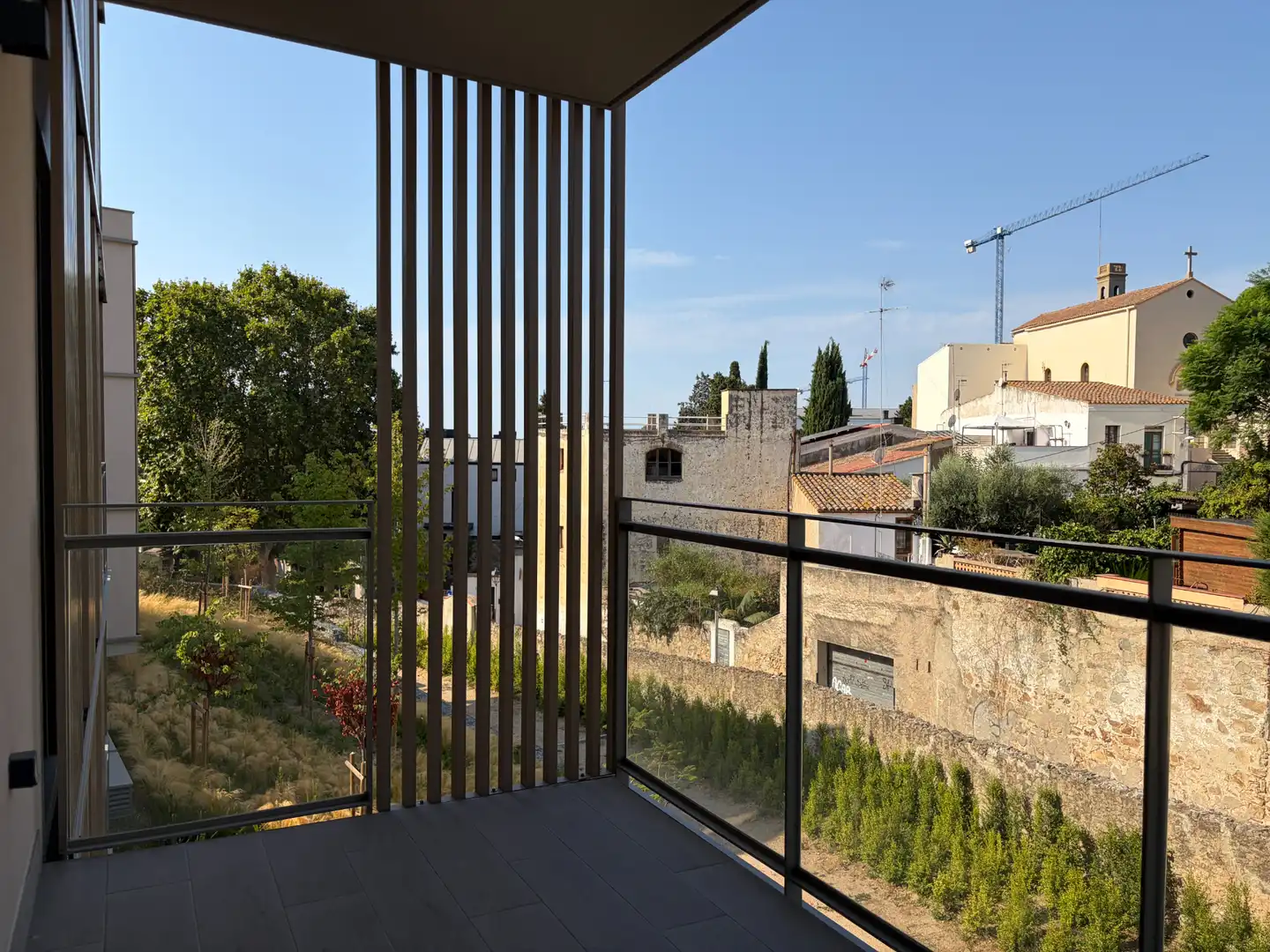 Balcony of Flat for rent in Tiana  with Air Conditioner, Heating and Parquet flooring