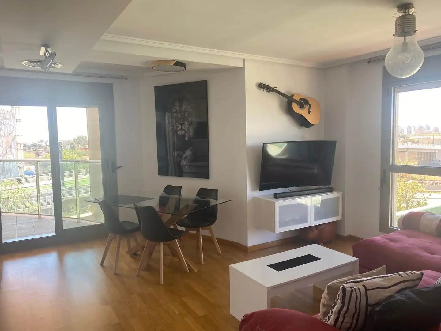 Sala de estar de Piso en venta en  Valencia Capital con Aire acondicionado, Parquet y Terraza