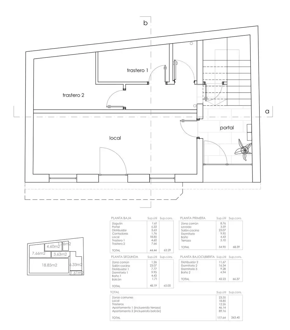 Maisonette zum Verkauf in Miño mit Terrasse, Abstellraum und Balkon