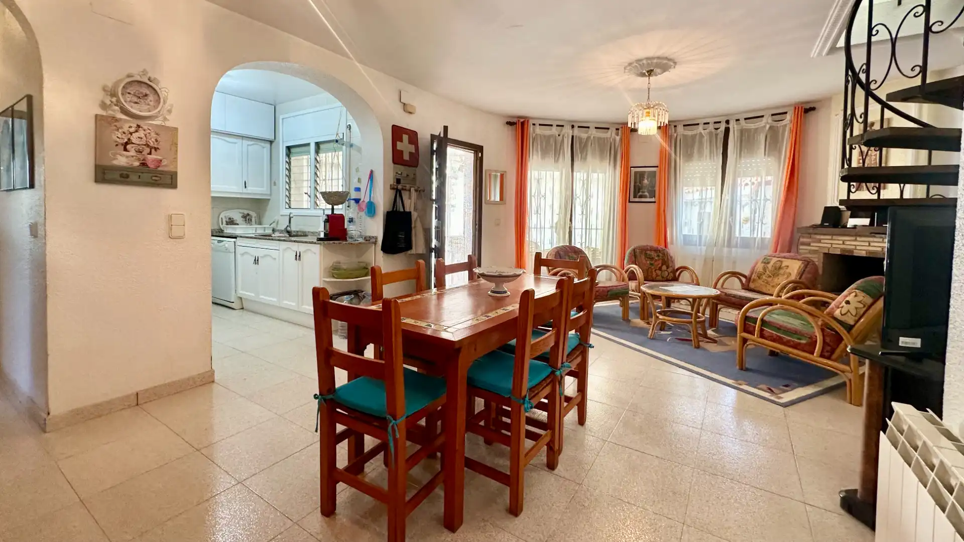Comedor de Casa o chalet en venta en L'Ametlla de Mar  con Aire acondicionado, Jardín privado y Piscina