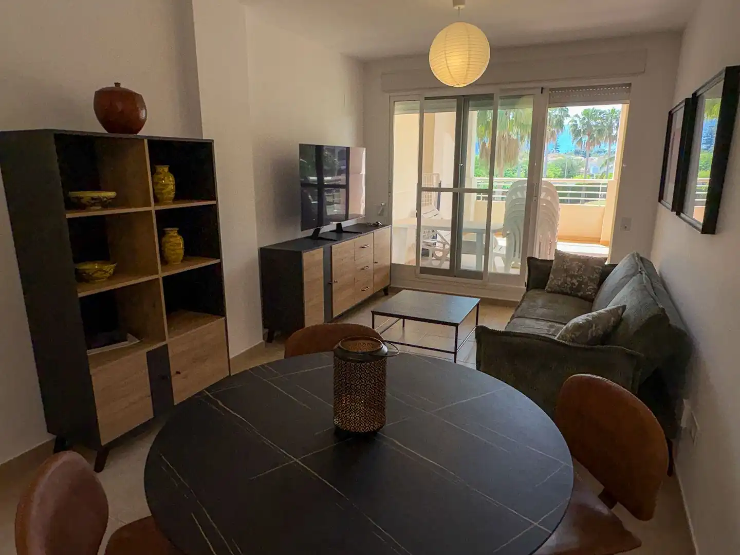 Sala d'estar de Apartament en venda en Dénia amb Aire condicionat, Calefacció i Jardí privat