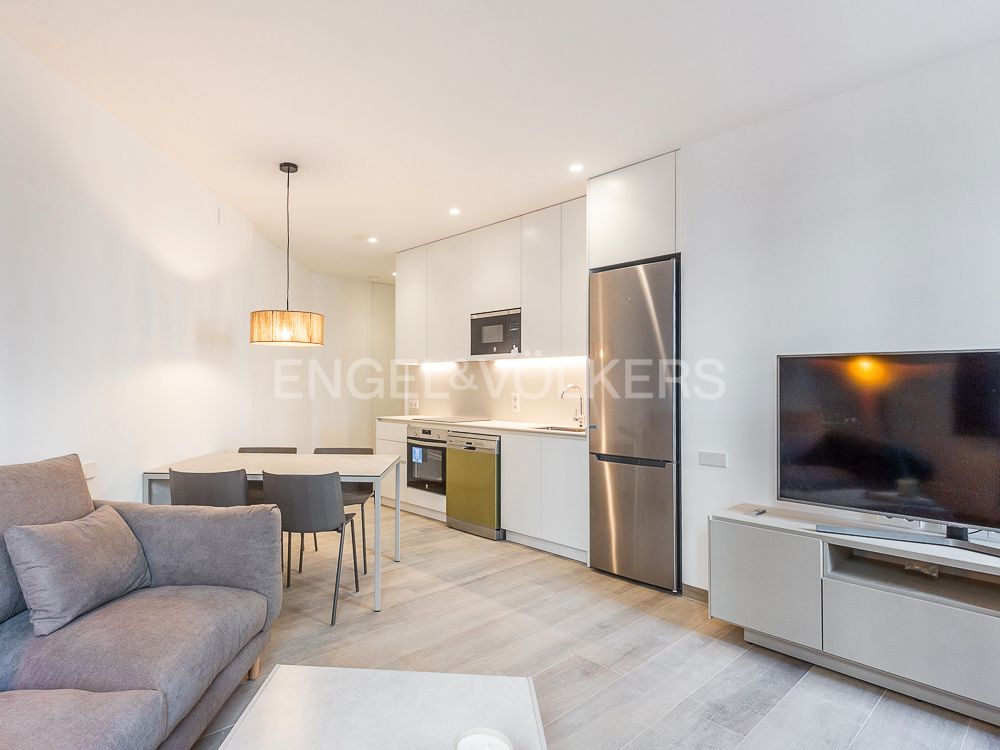 Living room of Apartment to rent in  Valencia Capital  with Air Conditioner, Heating and Furnished
