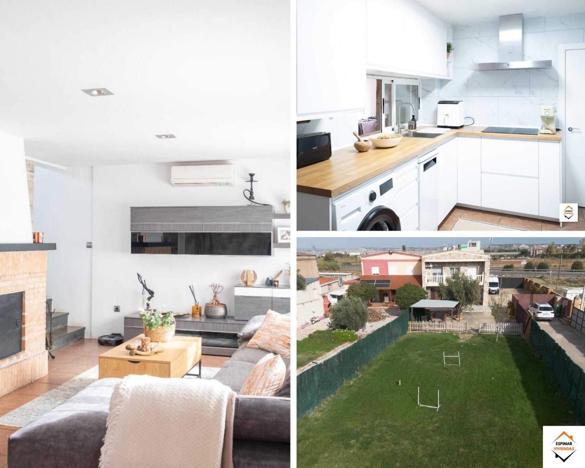 Vista exterior de Casa adosada en venda en  Zaragoza Capital amb Aire condicionat, Calefacció i Jardí privat