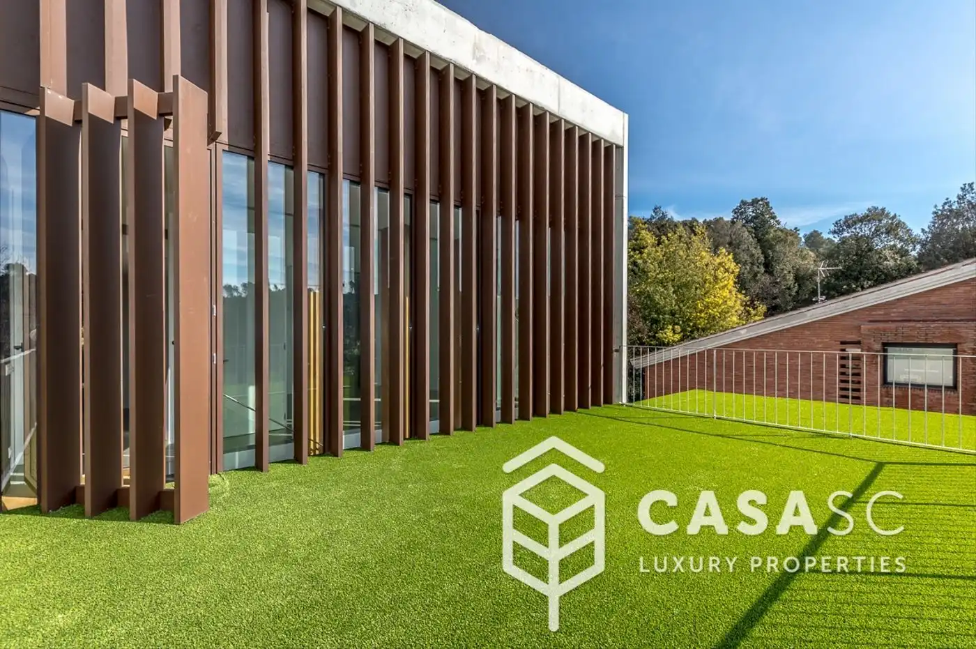 Exterior view of Houses for sale in Sant Cugat del Vallès  with Air Conditioner, Heating and Private garden