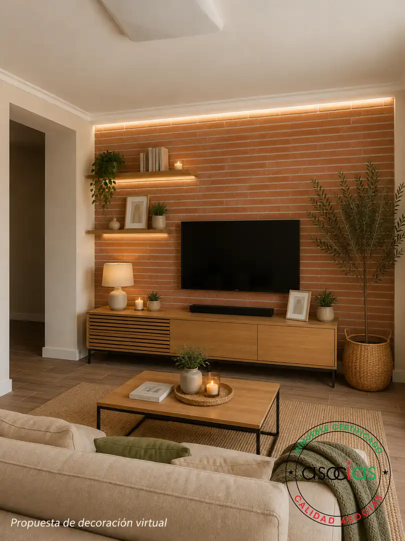 Sala de estar de Piso de alquiler en Gijón  con Jardín privado, Parquet y Terraza