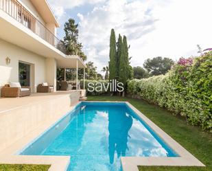 Swimming pool of House or chalet to rent in  Barcelona Capital  with Furnished