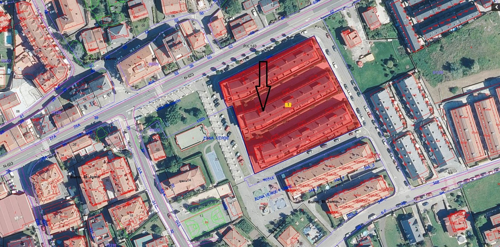 Parking of Flat for sale in Piélagos  with Heating, Furnished and Balcony