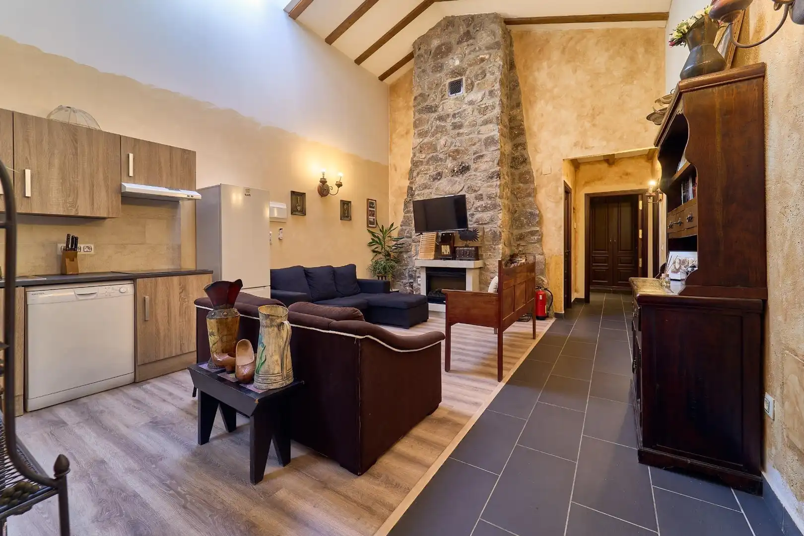 Sala de estar de Finca rústica en venta en Cobreros con Aire acondicionado, Calefacción y Jardín privado