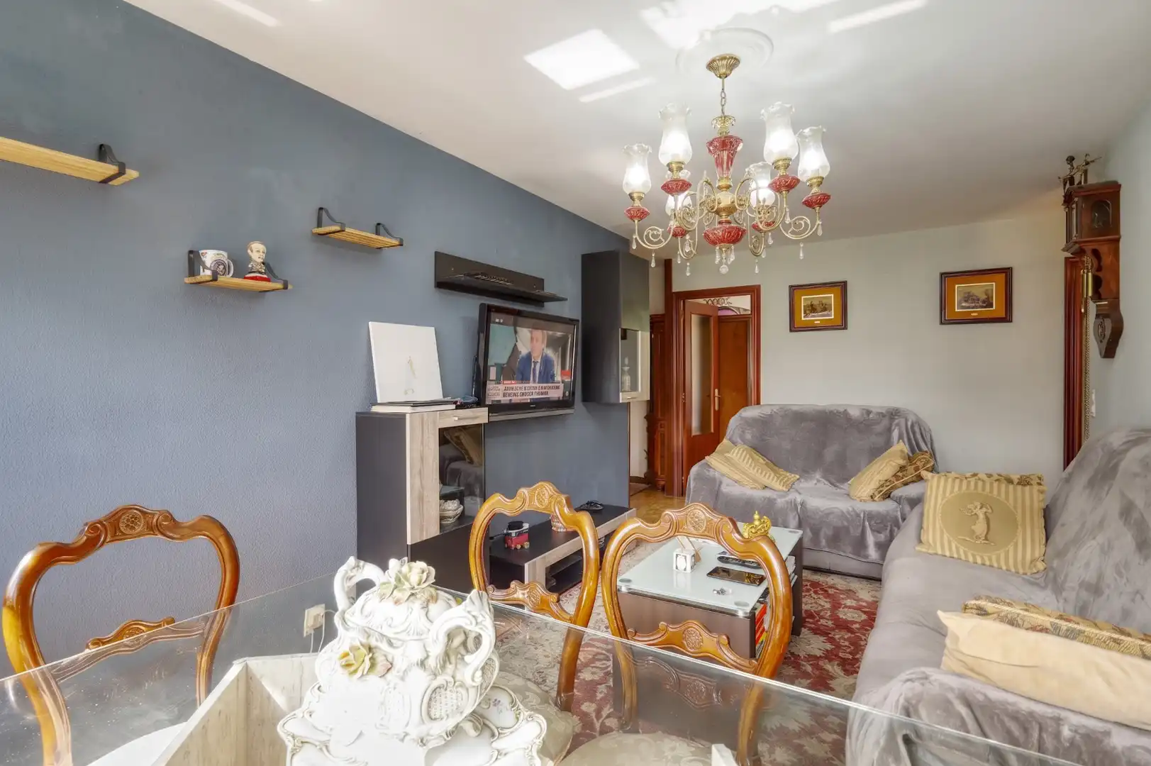 Sala de estar de Piso en venta en A Coruña Capital  con Calefacción, Parquet y Trastero