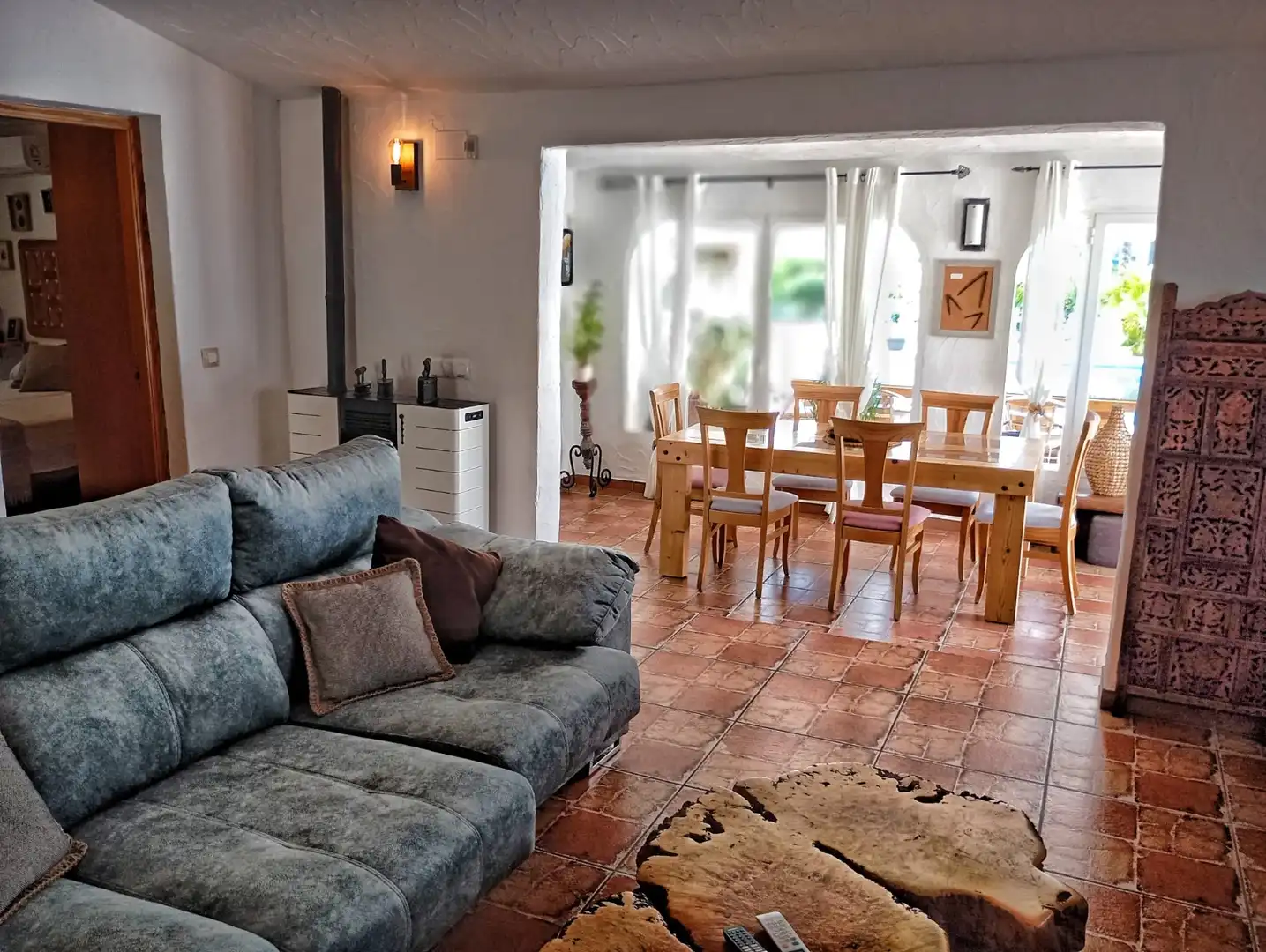 Sala de estar de Casa o chalet de alquiler en Moraira con Aire acondicionado, Calefacción y Jardín privado