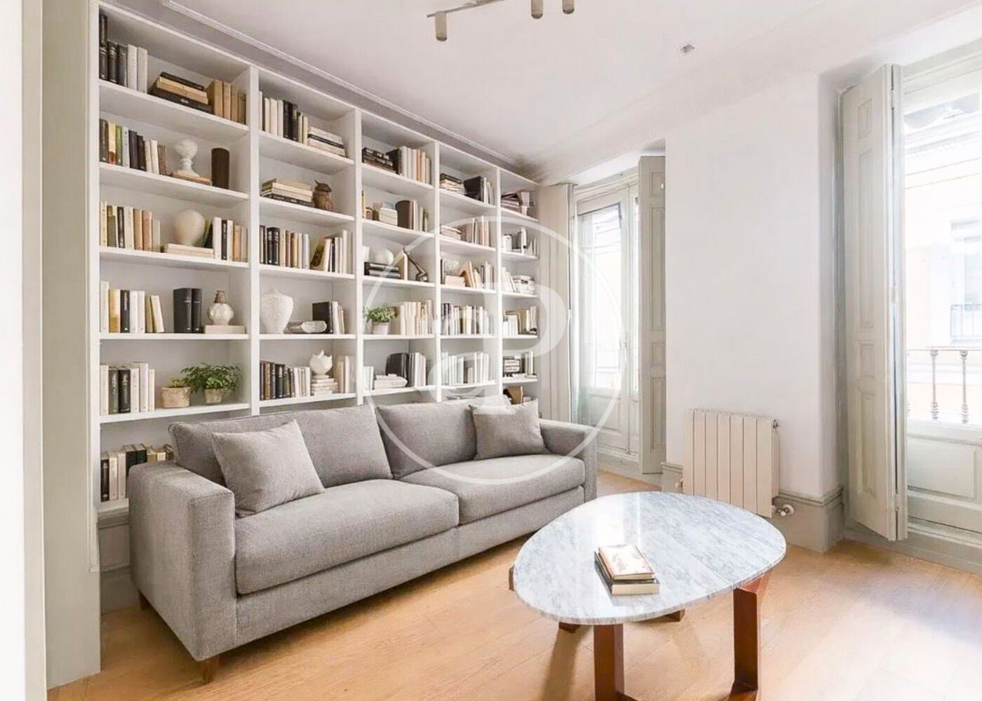 Sala d'estar de Pis de lloguer en  Madrid Capital amb Aire condicionat, Calefacció i Moblat