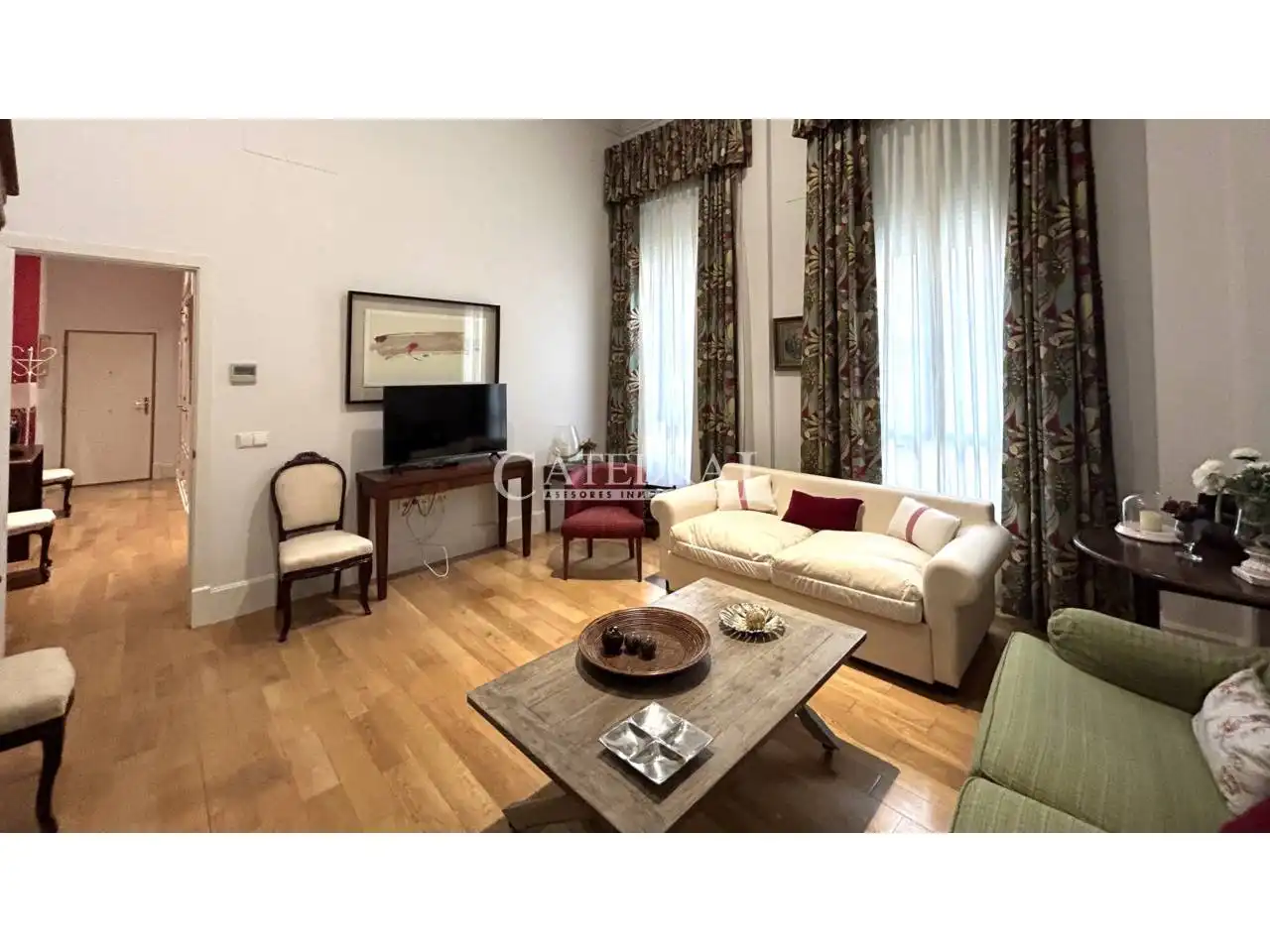 Sala de estar de Apartamento de alquiler en Sevilla con Aire acondicionado, Calefacción y Parquet