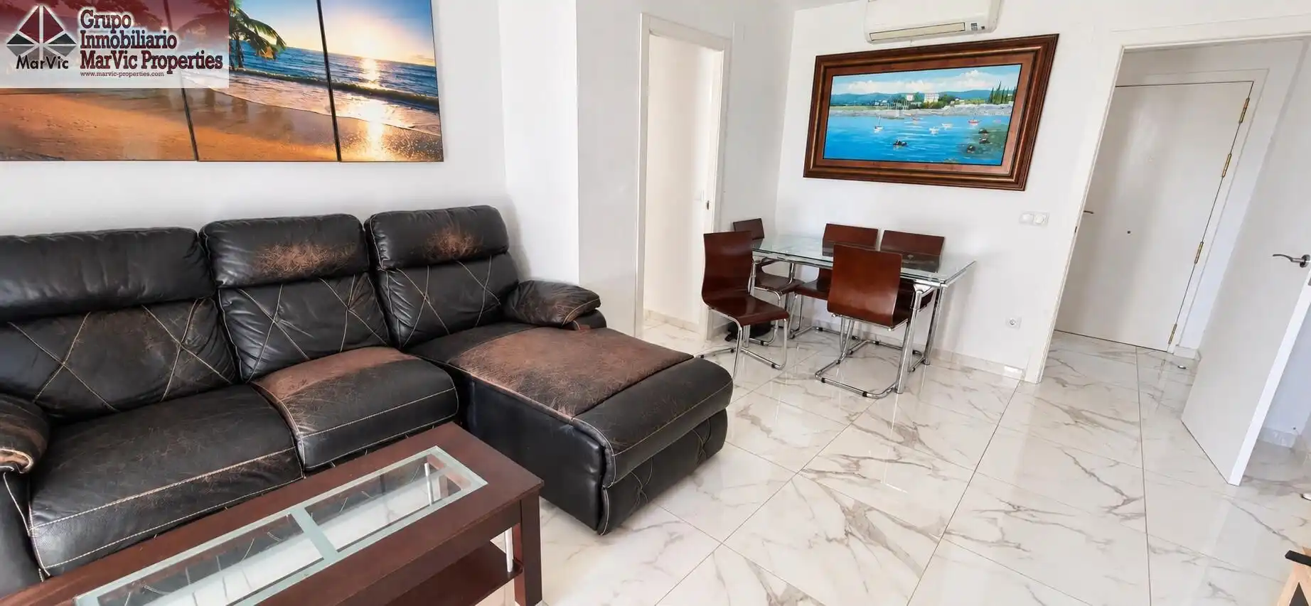Sala de estar de Apartamento de alquiler en Playa Poniente