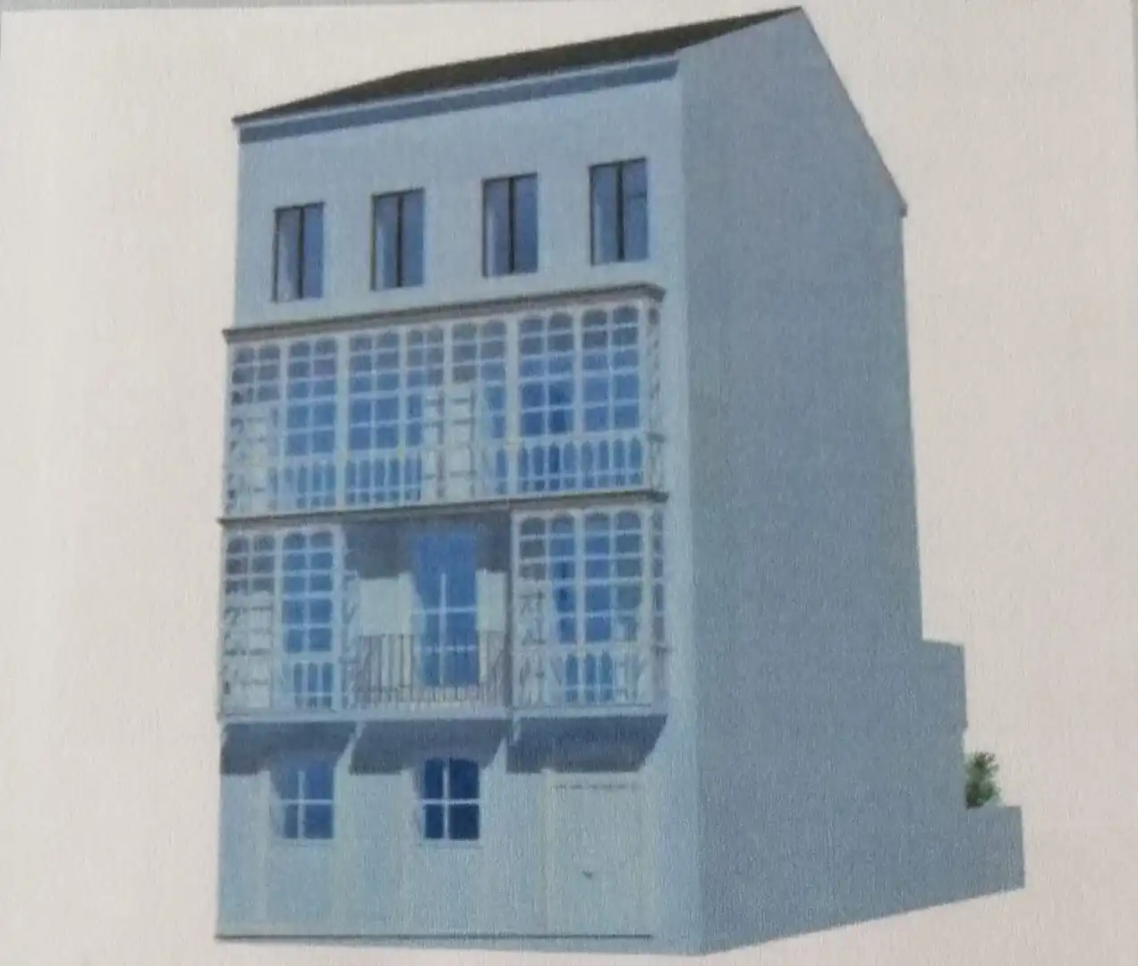 Vista exterior de Casa adosada en venta en Ferrol