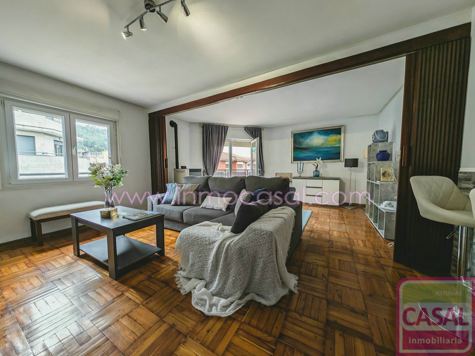Living room of Flat for sale in Mieres (Asturias)  with Heating, Terrace and Furnished