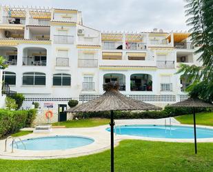 Swimming pool of Flat for sale in Nerja  with Air Conditioner, Private garden and Community pool