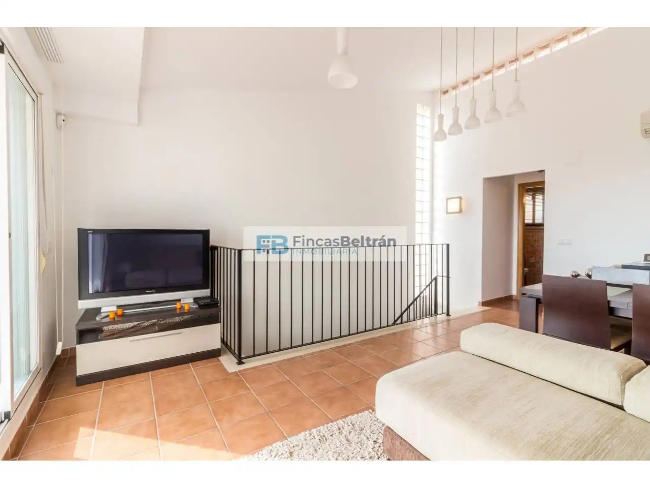 Wohnzimmer von Einfamilien-Reihenhaus zum Verkauf in Peñíscola / Peníscola mit Klimaanlage, Privatgarten und Terrasse