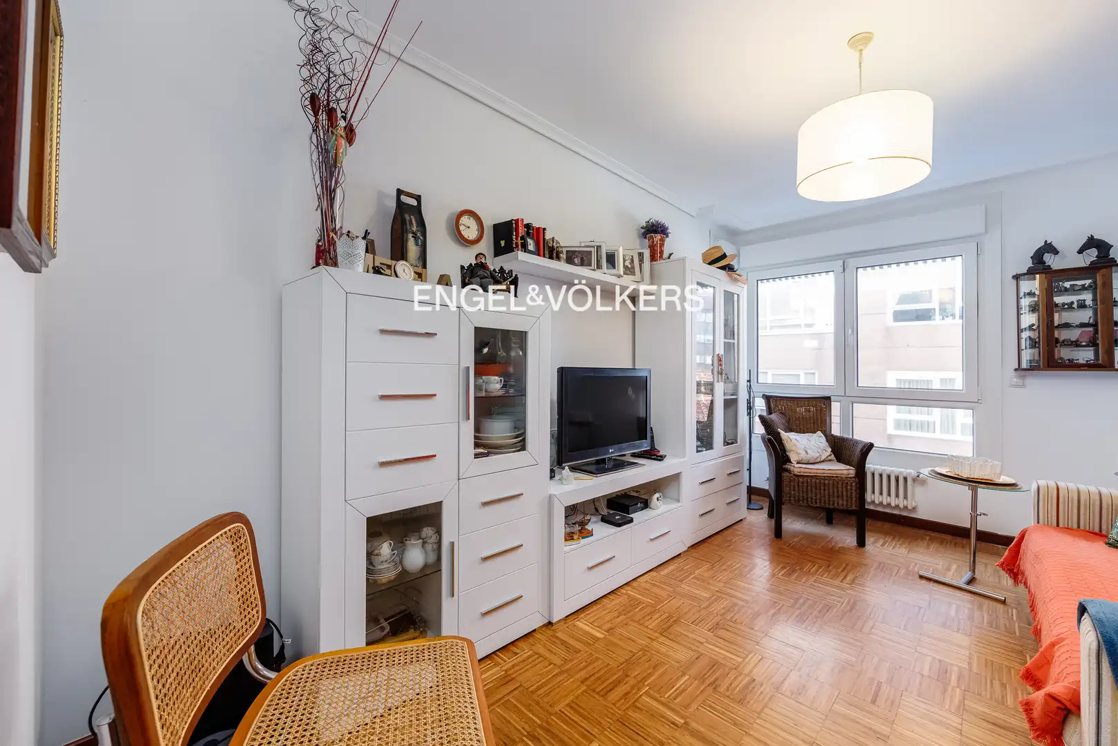 Living room of Flat for sale in Baiona  with Heating, Parquet flooring and Terrace