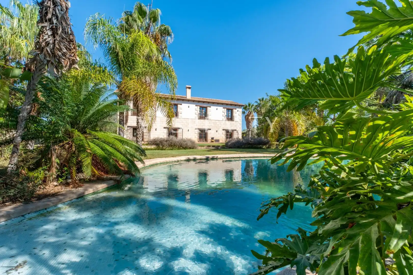 Piscina de Casa o xalet en venda en Elche / Elx amb Aire condicionat, Calefacció i Jardí privat