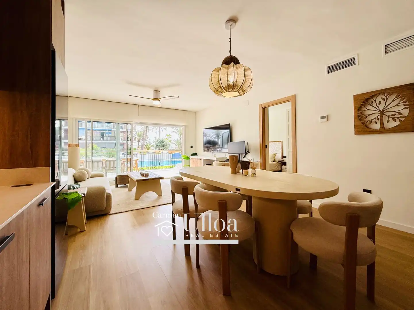 Living room of Flat for sale in Alicante / Alacant  with Air Conditioner, Private garden and Terrace