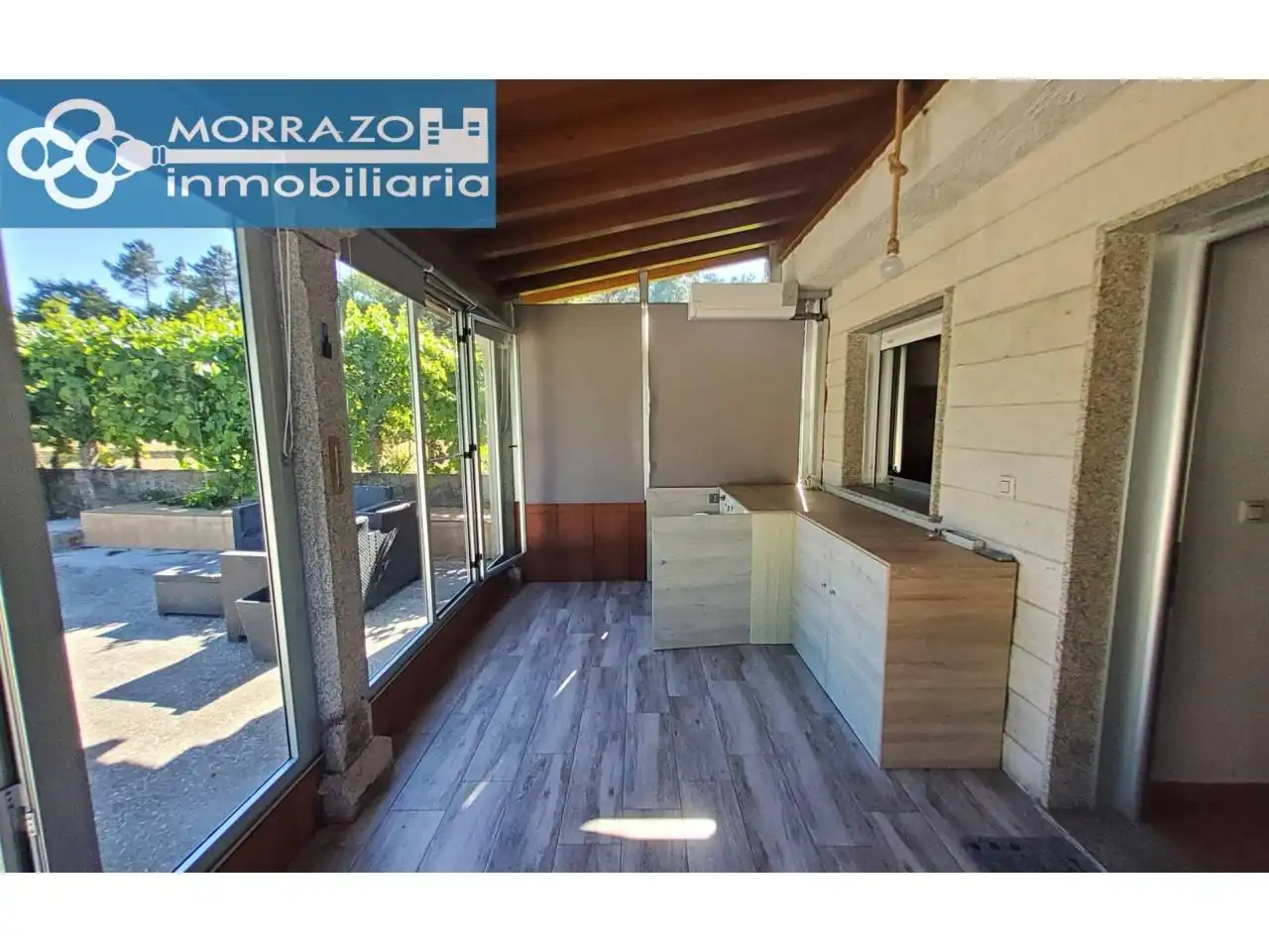 Terraza de Casa o chalet en venta en A Estrada  con Aire acondicionado, Piscina y Amueblado