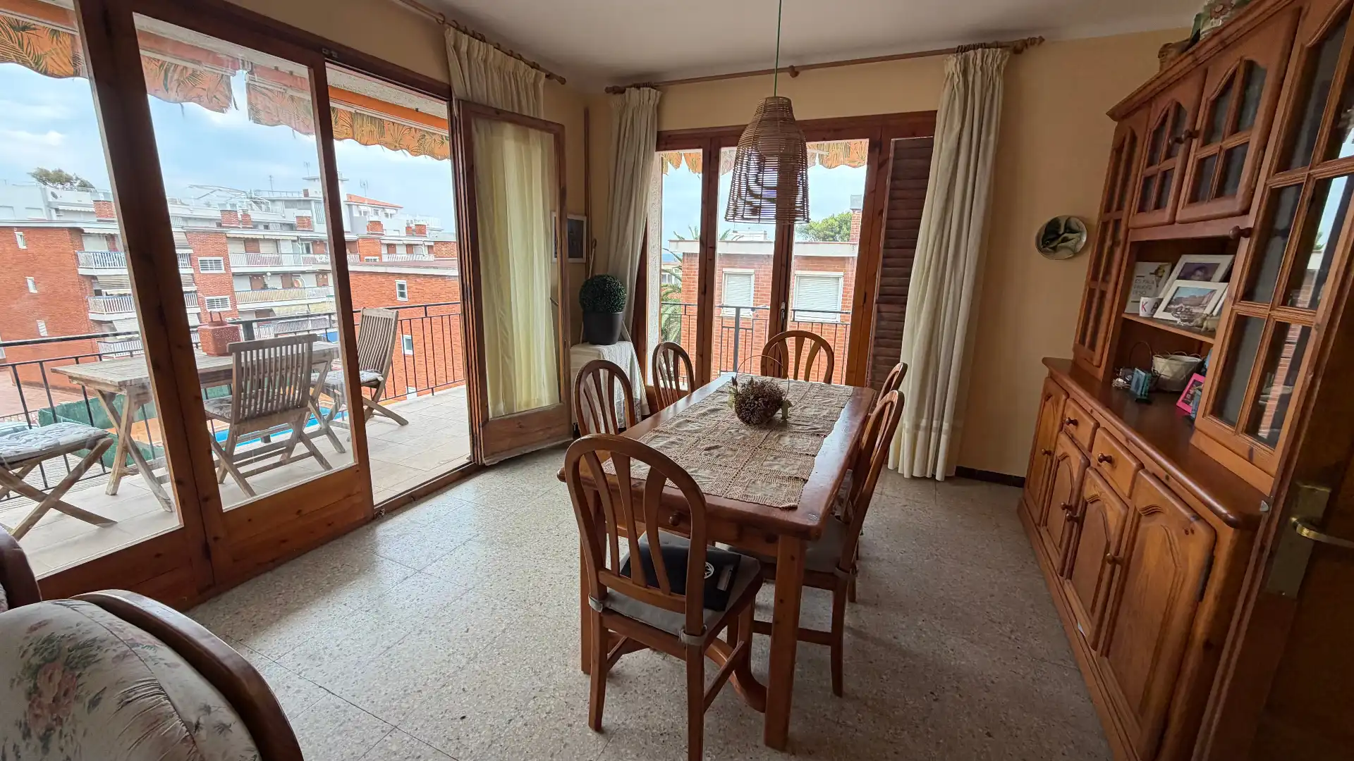 Dining room of Flat for sale in Torredembarra  with Terrace, Furnished and Oven