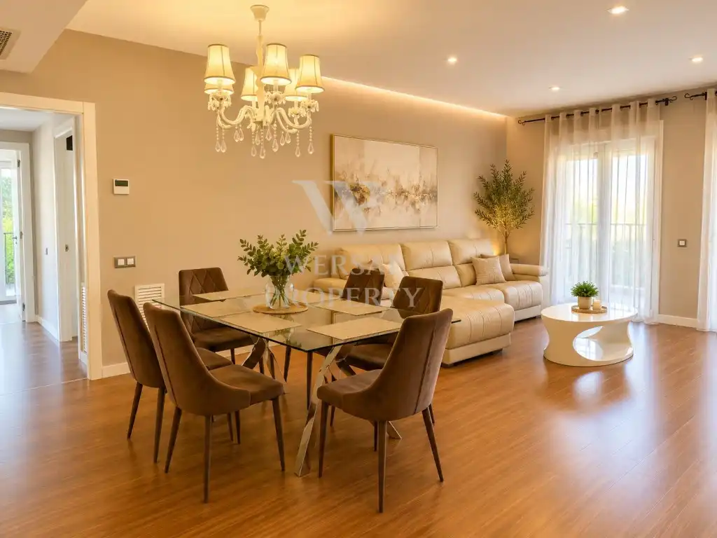 Wohnzimmer von Wohnungen zum Verkauf in Salou mit Klimaanlage, Privatgarten und Möbliert