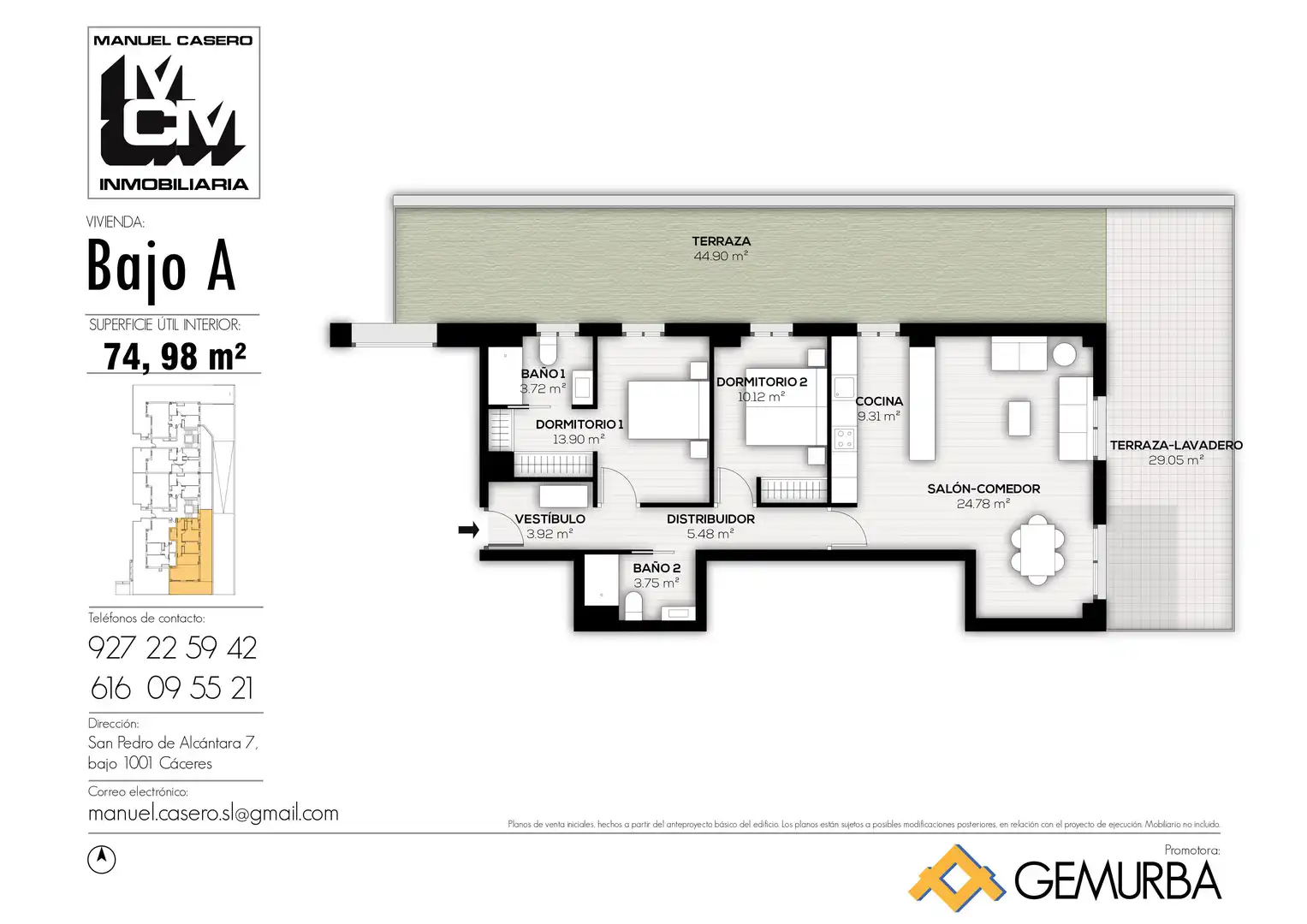 Piso en venta en Nuevo Cáceres