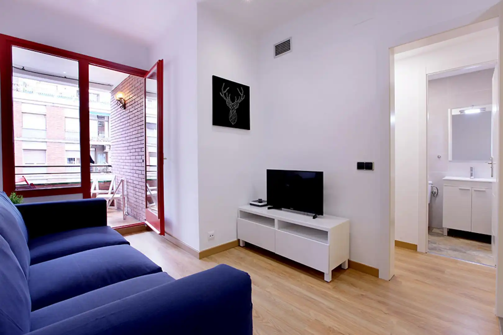 Living room of Flat for rent in Barcelona  with Air Conditioner, Heating and Furnished