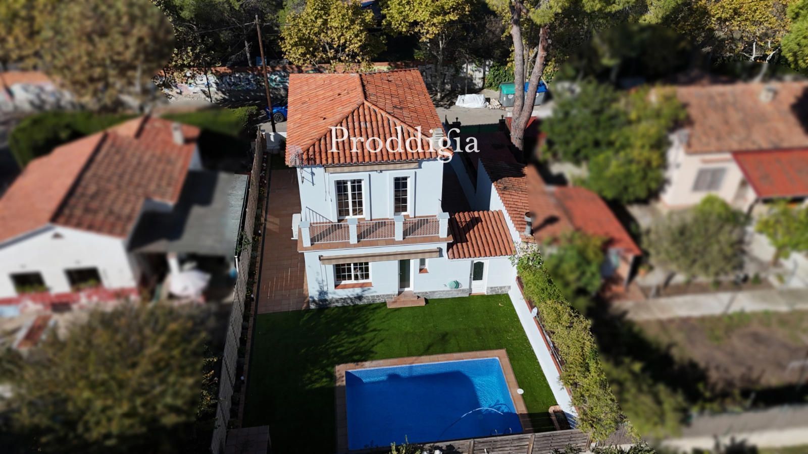 Exterior view of House or chalet for sale in Sant Cugat del Vallès  with Air Conditioner, Heating and Swimming Pool