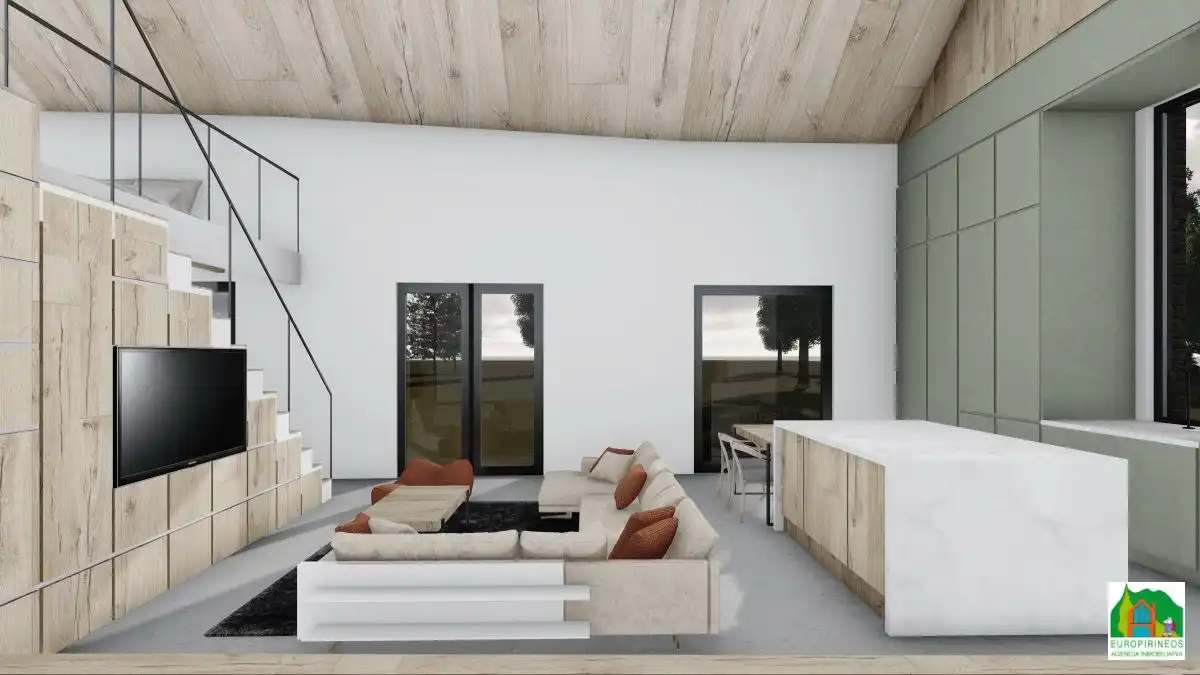 Sala de estar de Finca rústica en venta en Puértolas