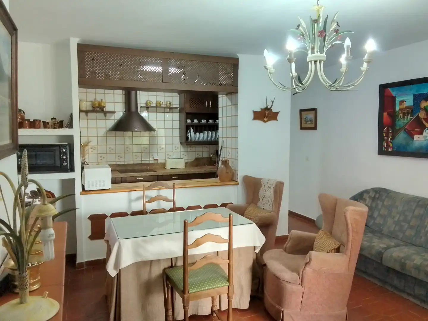 Menjador de Apartament en venda en Grazalema amb Aire condicionat, Terrassa i Balcó
