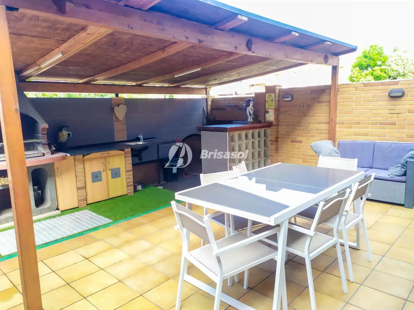 Terraza de Casa adosada en venta en Cambrils con Aire acondicionado, Calefacción y Jardín privado