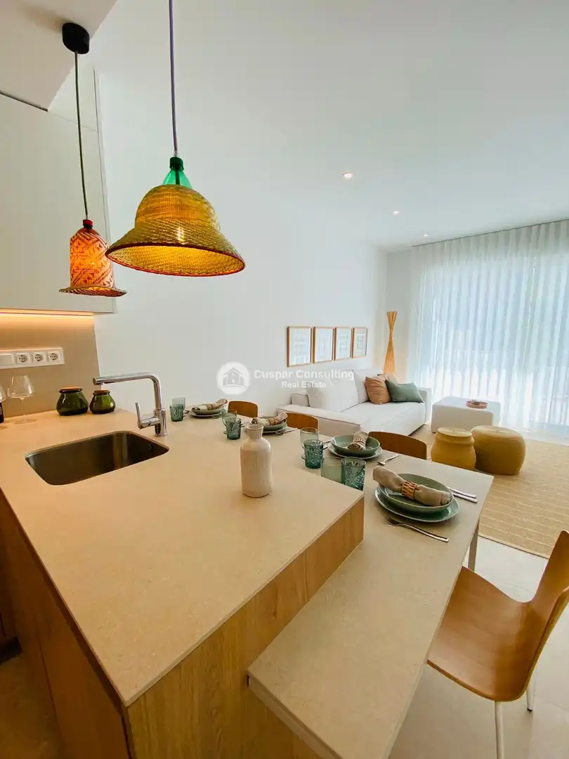 Sala d'estar de Apartament en venda en Pilar de la Horadada amb Aire condicionat, Calefacció i Terrassa