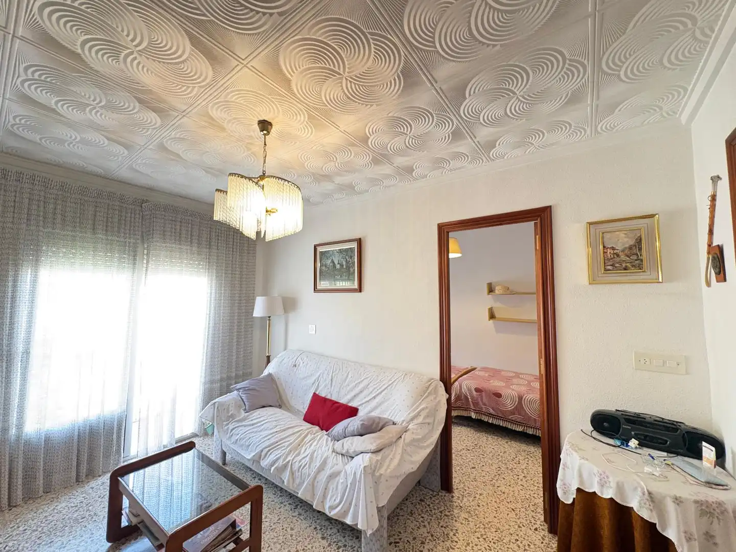 Sala d'estar de Pis en venda en Alicante / Alacant amb Moblat i Balcó