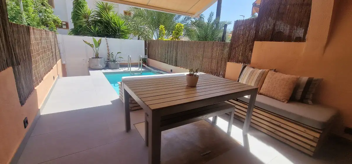 Terraza de Casa o chalet en venta en Santa Pola con Aire acondicionado, Jardín privado y Piscina