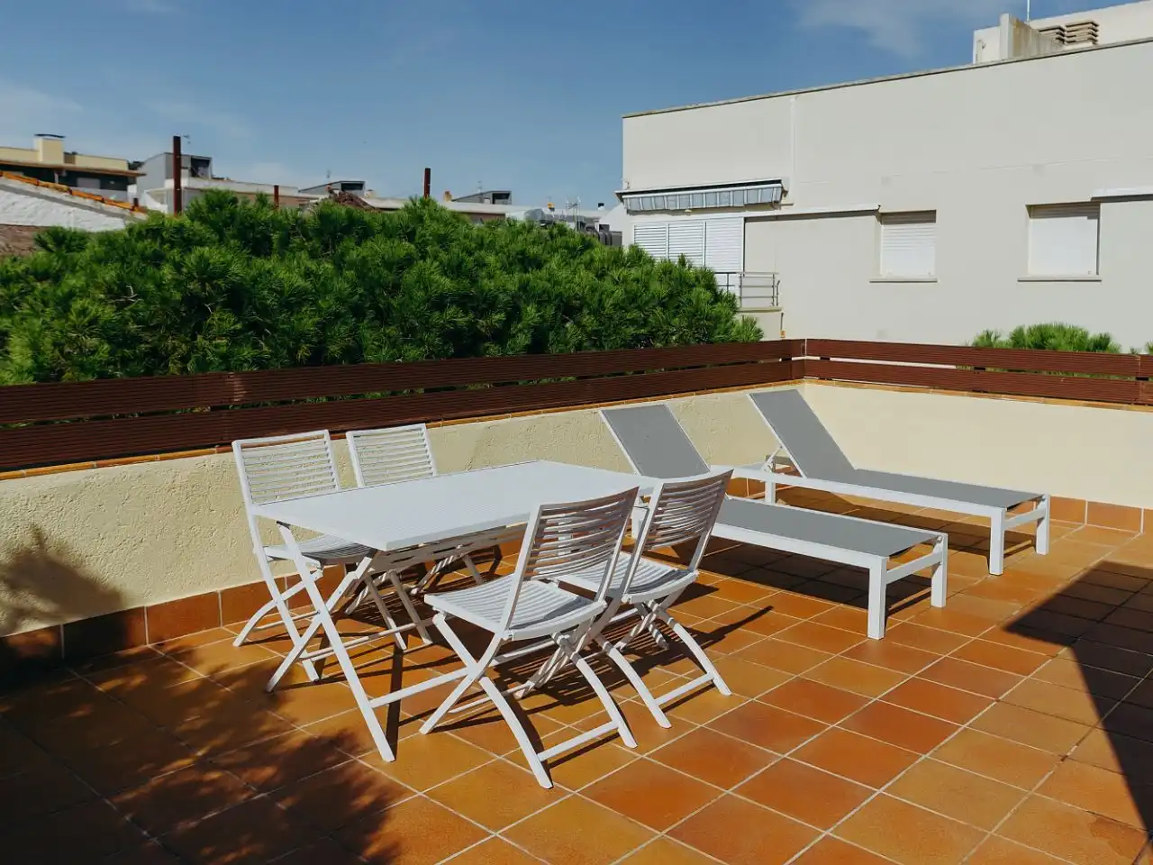 Terrasse von Wohnung zur Miete in Castell d'Aro, Platja d'Aro i s'Agaró mit Klimaanlage und Terrasse