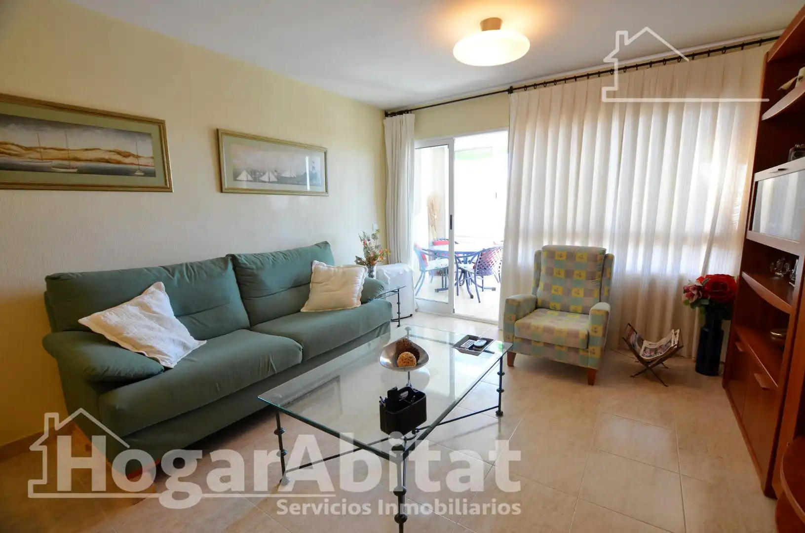 Sala de estar de Ático en venta en Alicante / Alacant con Calefacción, Jardín privado y Terraza